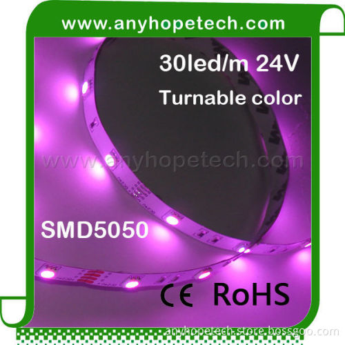 Bottom price high quality indoor 150LEDs DC24V rgb leds tape 5050